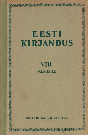 Eesti kirjandus VIII klassile