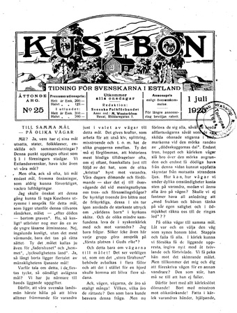 Kustbon ; 25 1925