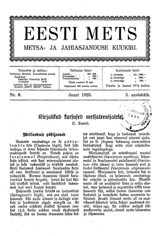 Eesti Mets ; 6 1925
