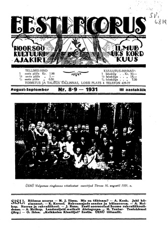 Eesti Noorus ; 8-9 1931-08