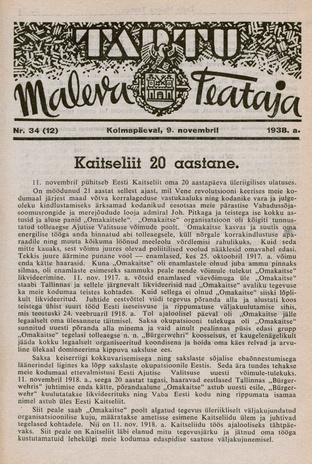 Tartu Maleva Teataja ; 34 (12) 1938-11-09