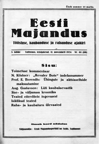 Eesti Majandus ; 44 1924-11-11