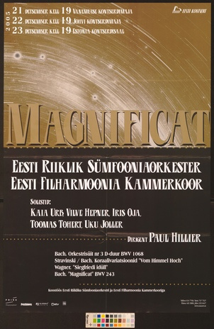 Magnificat : Eesti Riiklik Sümfooniaorkester, Eesti Filharmoonia Kammerkoor 