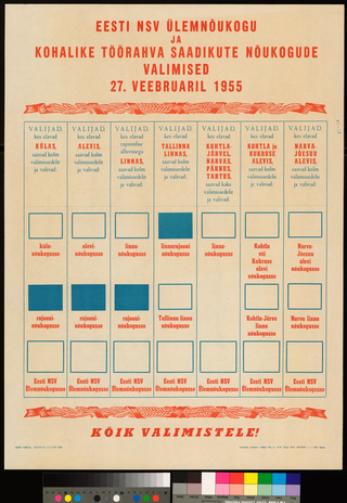 Eesti NSV ülemnõukogu ja kohalike töörahva saadikute nõukogude valimised 27. veebruaril 1955