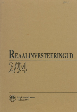 Reaalinvesteeringud ; 2 1994-02