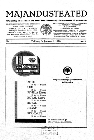 Majandusteated ; 1 1935-01-08