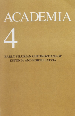 Early silurian chitinozoans of Estonia and North Latvia 