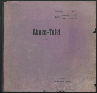 Ahnen-Tafel : Formular