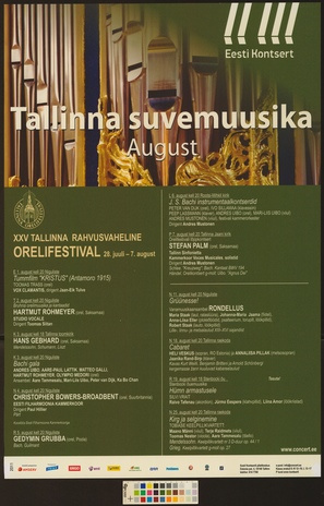 Tallinna suvemuusika : august 