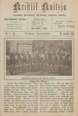Kristlik Kaitsja : Eesti metodistide häälekandja ; 6 1922-06