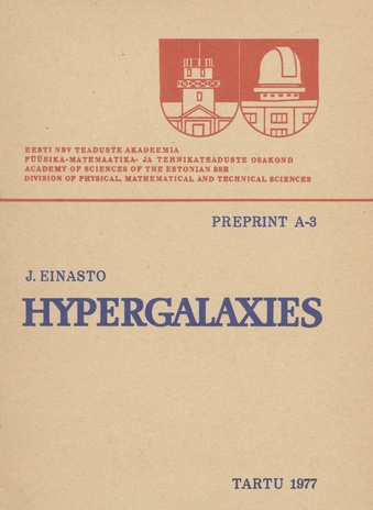 Hypergalaxies (Preprint / Academy of Sciences of the Estonian S.S.R., Division of Physical, Mathematical and Technical Sciences ; 1977, 3)