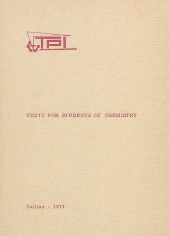 Texts for students of chemistry 