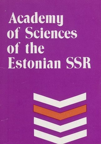 Academy of Sciences of the Estonian S.S.R. 