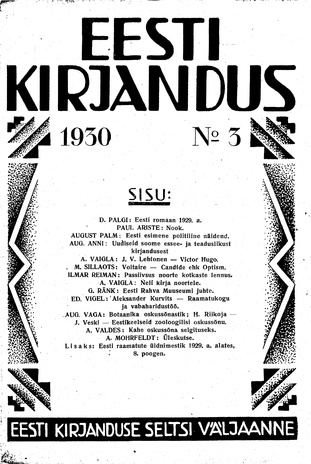 Eesti Kirjandus ; 3 1930