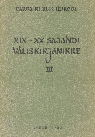 XIX-XX sajandi väliskirjanikke. 3. vihik, Valik luulet