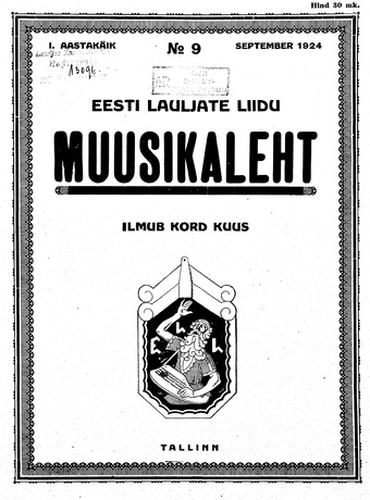 Muusikaleht ; 9 1924-09