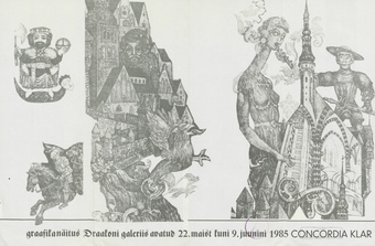 Concordia Klar : graafikanäitus Draakoni galeriis avatud 22. maist kuni 9. juunini 1985 : näitusebuklett