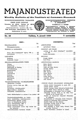 Majandusteated ; 23 1939-06-06