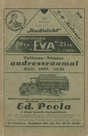Tallinna-Nõmme aadressraamat 1929