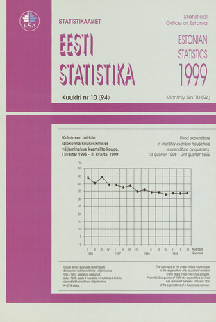 Eesti Statistika Kuukiri = Monthly Bulletin of Estonian Statistics ; 10(94) 1999-11