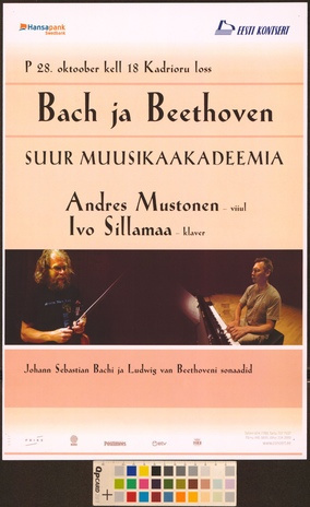 Bach ja Beethoven : Andres Mustonen, Ivo Sillamaa 