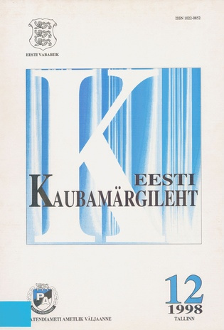 Eesti Kaubamärgileht ; 12 1998-12