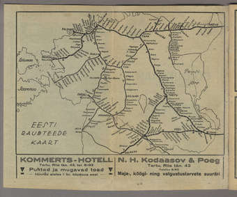 Eesti raudteede kaart [1933-1934] 