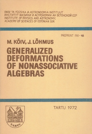 Generalized deformations of nonassociative algebras : definition and some simple examples 