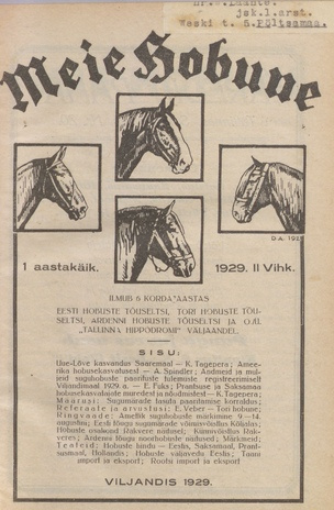 Meie Hobune ; 2 1929