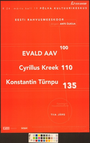 Evald Aav, Cyrillus Kreek, Konstantin Türnpu : Eesti Rahvusmeeskoor