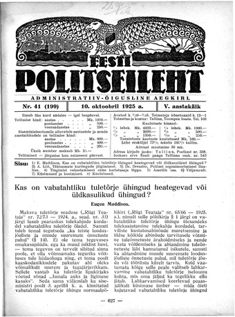 Eesti Politseileht ; 41 1925