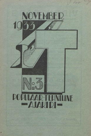 T : Populaar-tehniline ajakiri ; 3 1933-11