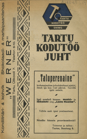 Tartu kodutöö juht : 1932. a. 
