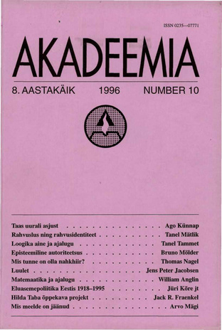 Akadeemia ; 10 1996