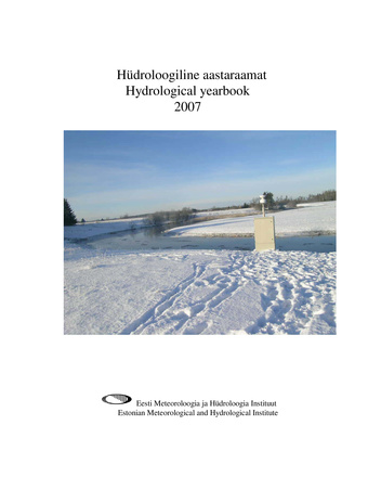 Hüdroloogiline aastaraamat = Hydrological yearbook ; 2007