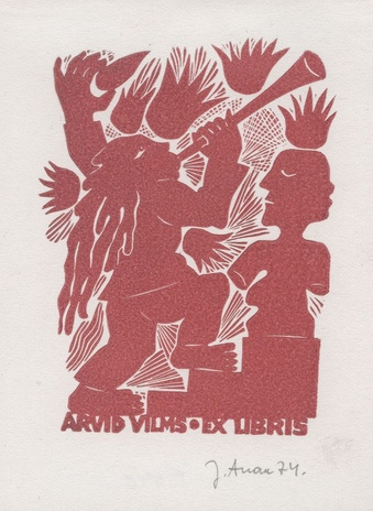 Arvid Vilms ex libris 