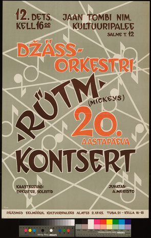 Džässorkestri Rütm 20. aastapäeva kontsert