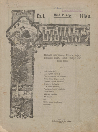 Jutuleht : rahvalik ilukirjanduse, teaduse, nalja ja pilkenalja ajakiri ; 1 1910