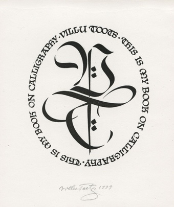 Villu Toots : this is my book on calligraphy 