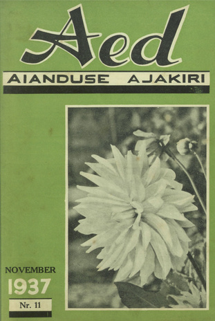 Aed : aianduse ajakiri ; 11 1937-11