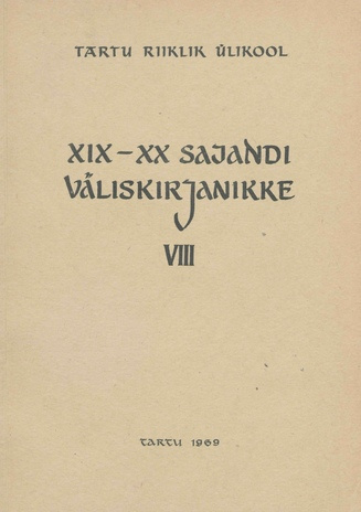 XIX-XX sajandi väliskirjanikke. 8. vihik, Inglise kirjandus 1917-1967 