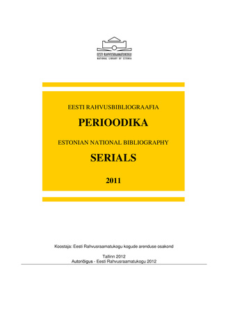 Eesti rahvusbibliograafia. Perioodika ; 2011 