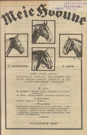 Meie Hobune ; 7 1930