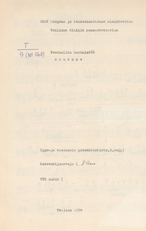 Sonaat töötlus tromboonile ja klaverile : teadusliku uurimistöö aruanne