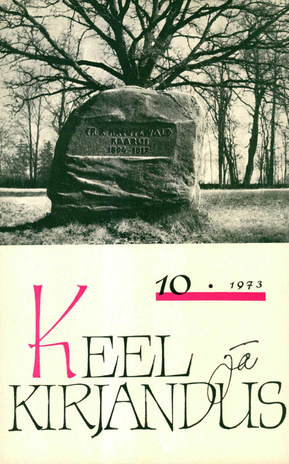 Keel ja Kirjandus ; 10 1973-10