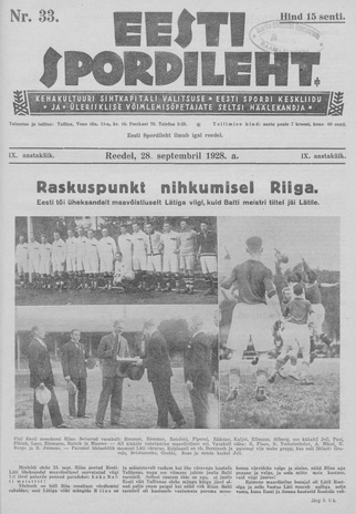 Eesti Spordileht ; 33 1928-09-28