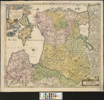 Ducatuum Livoniae et Curlandiae cum vicinis Insulis : Nova Exhibitio Geographica 