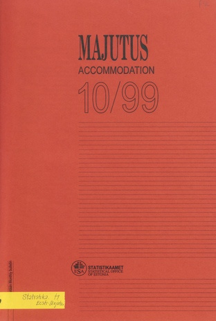 Majutus : kuubülletään = Accommodation : monthly bulletin ; 10 1999-12