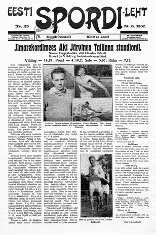 Eesti Spordileht ; 23 1931-06-19