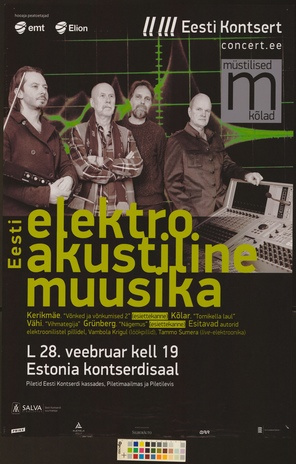 Eesti elektroakustiline muusika : Kerikmäe, Kõlar, Vähi, Grünberg 